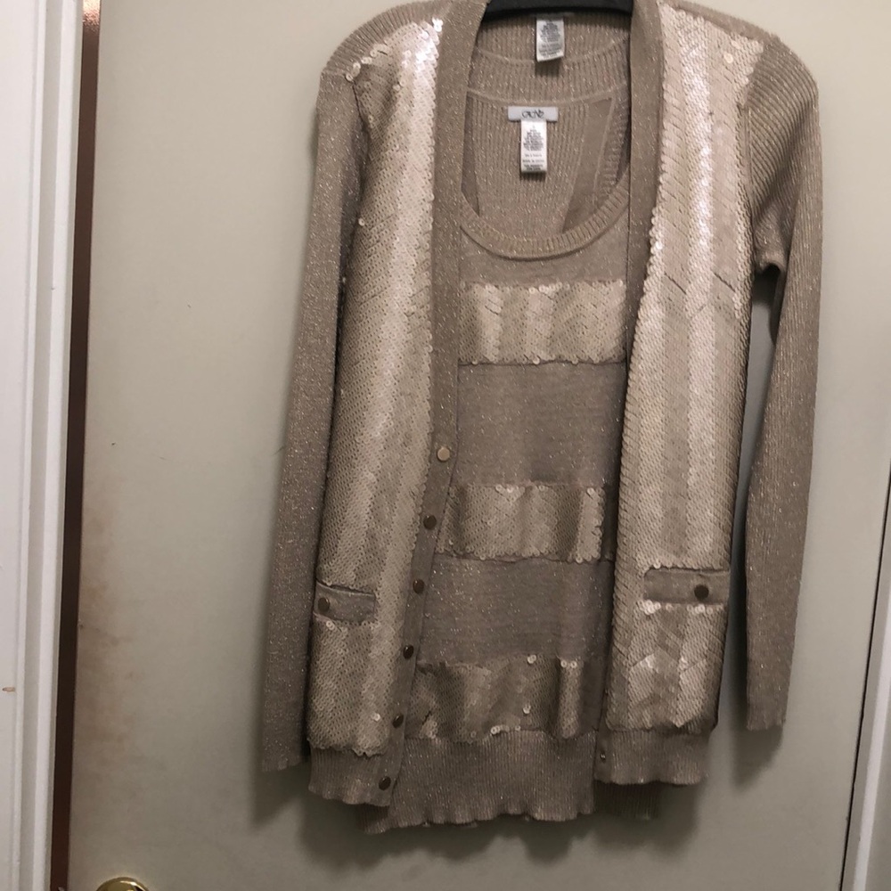 A tween set tank top and jacket